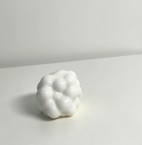 Pink and white bead ball